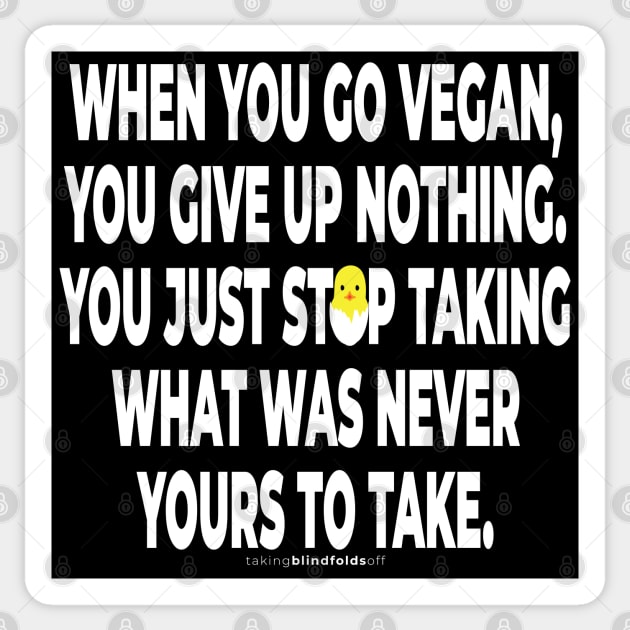 Vegan Activist Graphics #takingblindfoldsoff 26 Sticker by takingblindfoldsoff